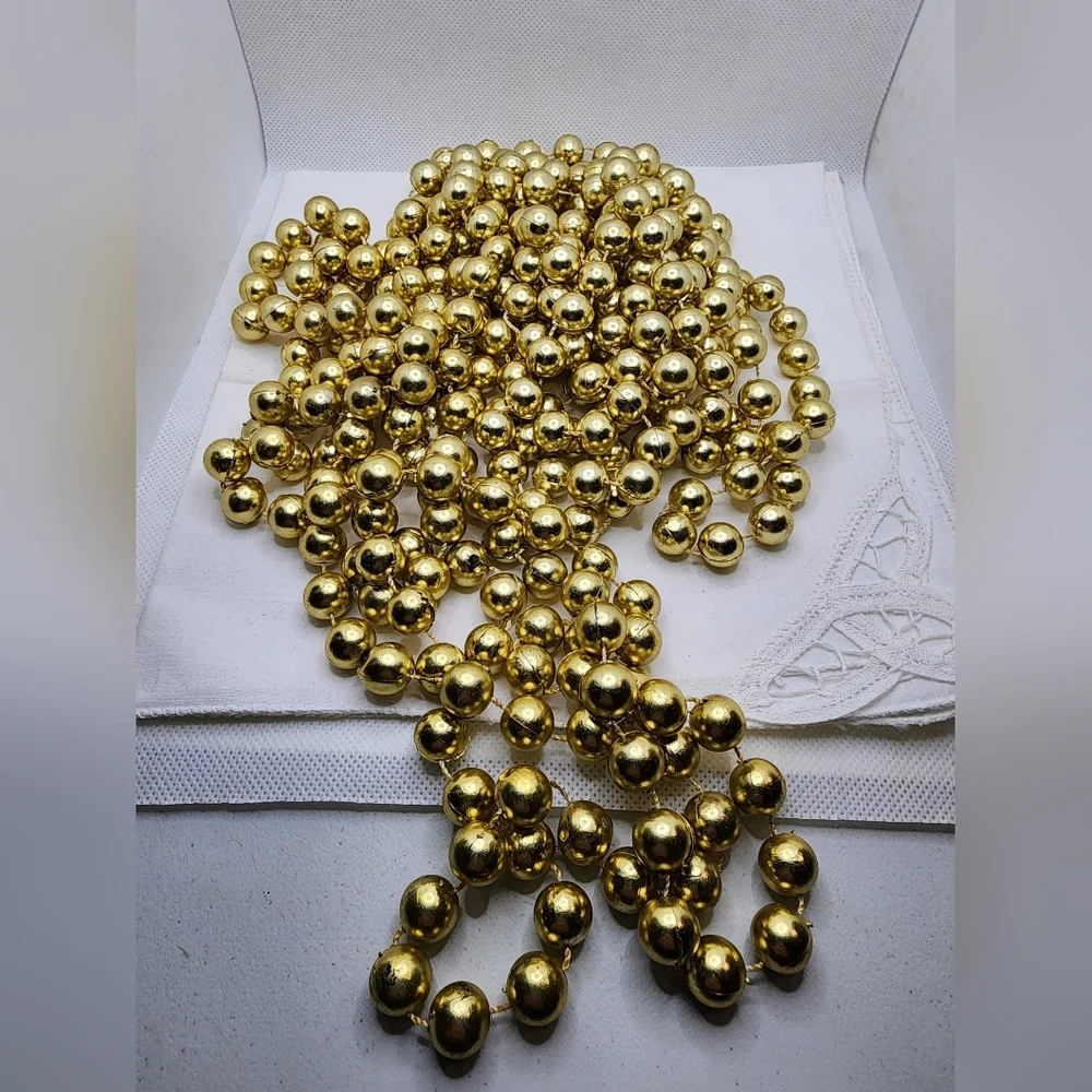 Gold Beaded Garland 3 Strands See Sizes